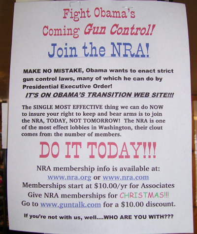 Join the NRA. Fight the Man.