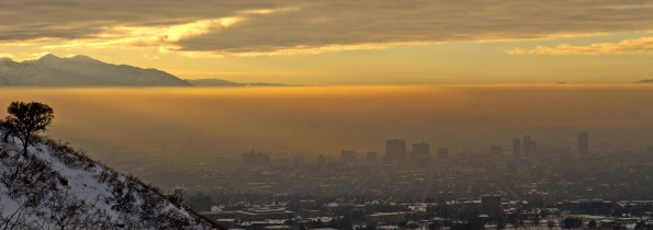 Salt Lake Valley Air Pollution Panorama