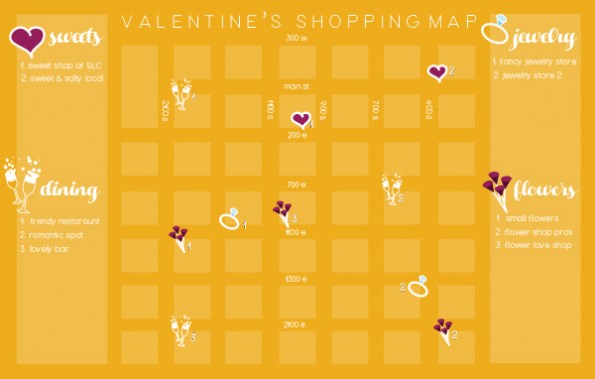 Valentines Shopping Map