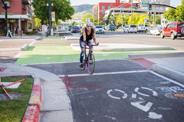 1Cyclist Natasha says she uses bike lanes everyday.