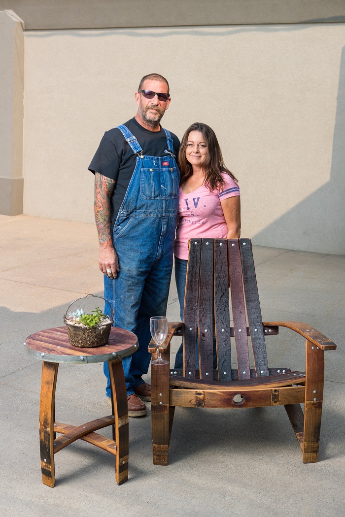 B T Barrel Ogden Couple Crafts Unique Chairs From Wine Barrels
