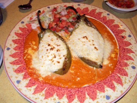 Loco Lizard seafood relleno dinner