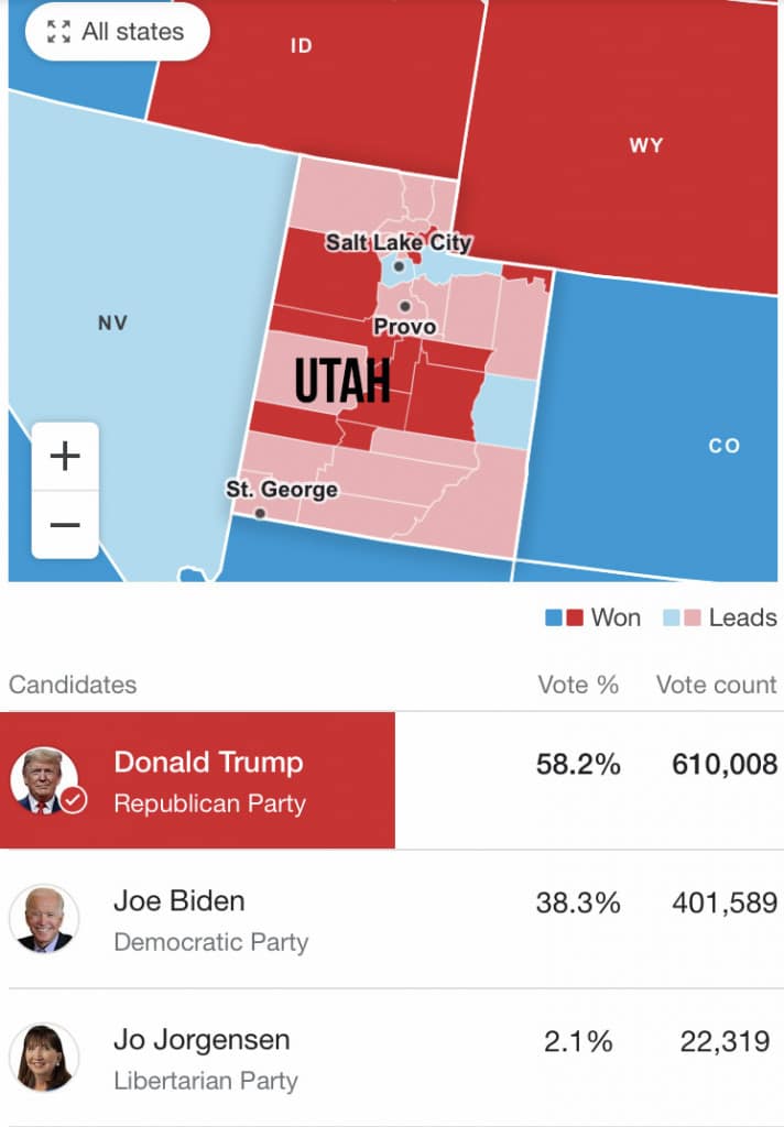 Utah electoral map Utah Stories