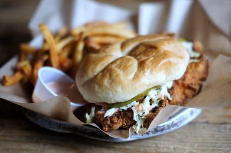The Garage’s Nashville Hot Chicken Sandwich
