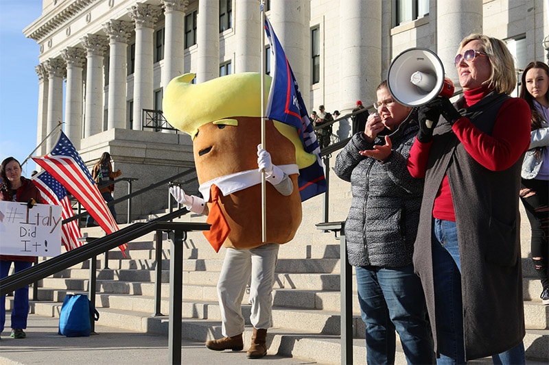 Hundreds Participate in “Stop the Steal” Rally in front of Salt Lake City’s Utah Capitol Building