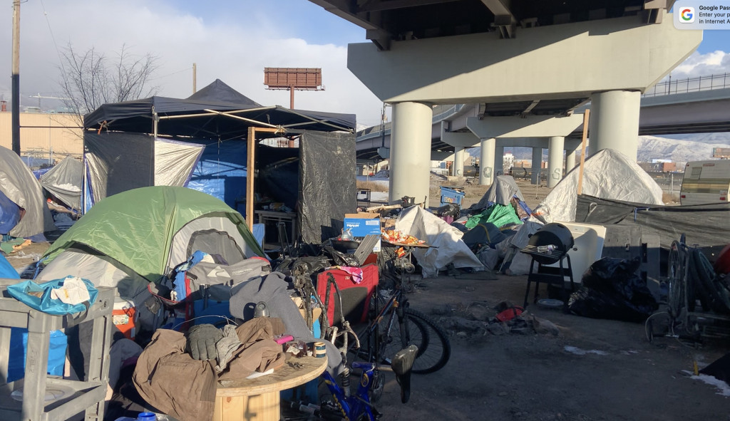 One of the homeless encampments in Salt Lake City that has been abated about a year ago.