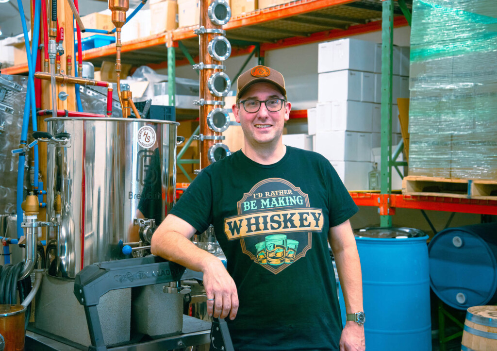 Brent Pounds, new owner, along with Jennica Pounds of Hammer Spring Distillers. Photo by Kaelyn Korte. 