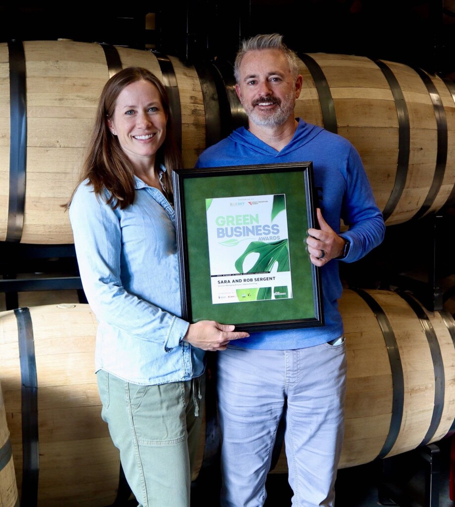 
Sara and Rob Sergent, co-founders of Alpine Distilling. Photo courtesy of Alpine Distilling. 