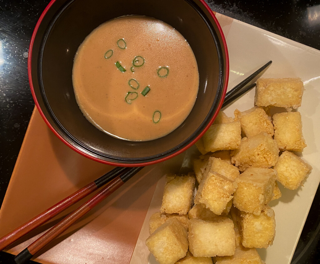 Crispy Tofu with Peanut Sauce