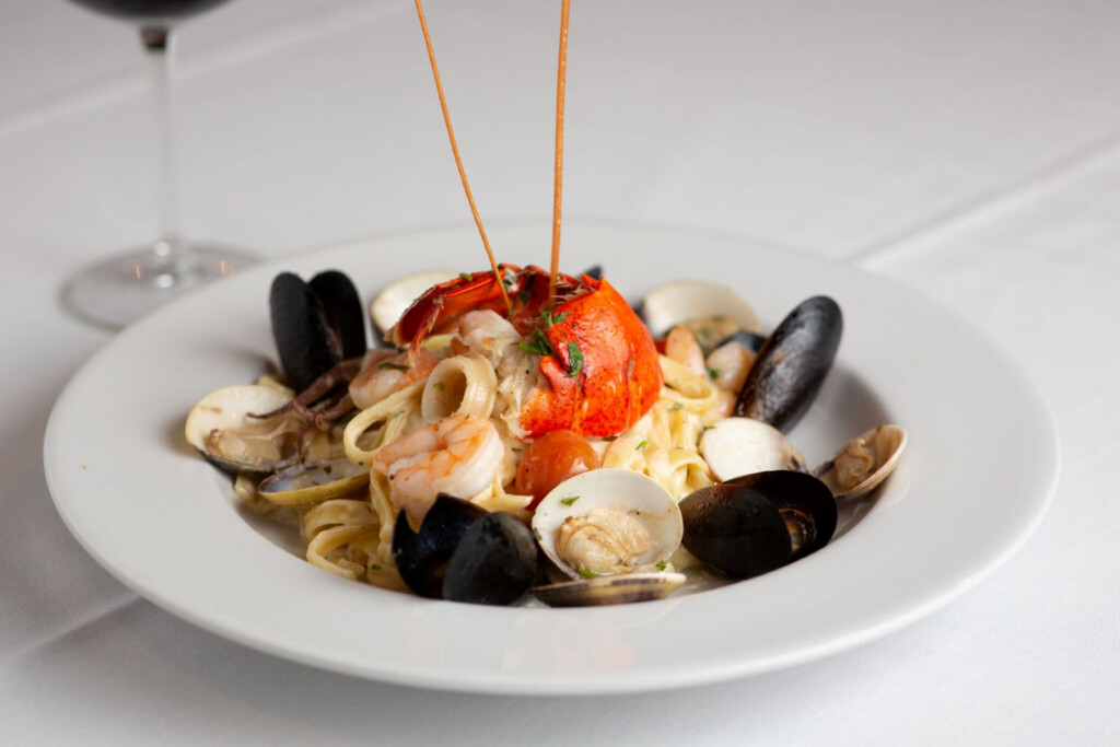Seafood pasta with lobster, shrimp and clams at Gossip Kitchen in Salt Lake City